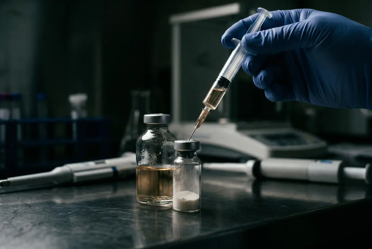 Tirzepatid Dosierung und Einnahme: Rekonstitution von lyophilisiertem Peptidpulver im Forschungslabor